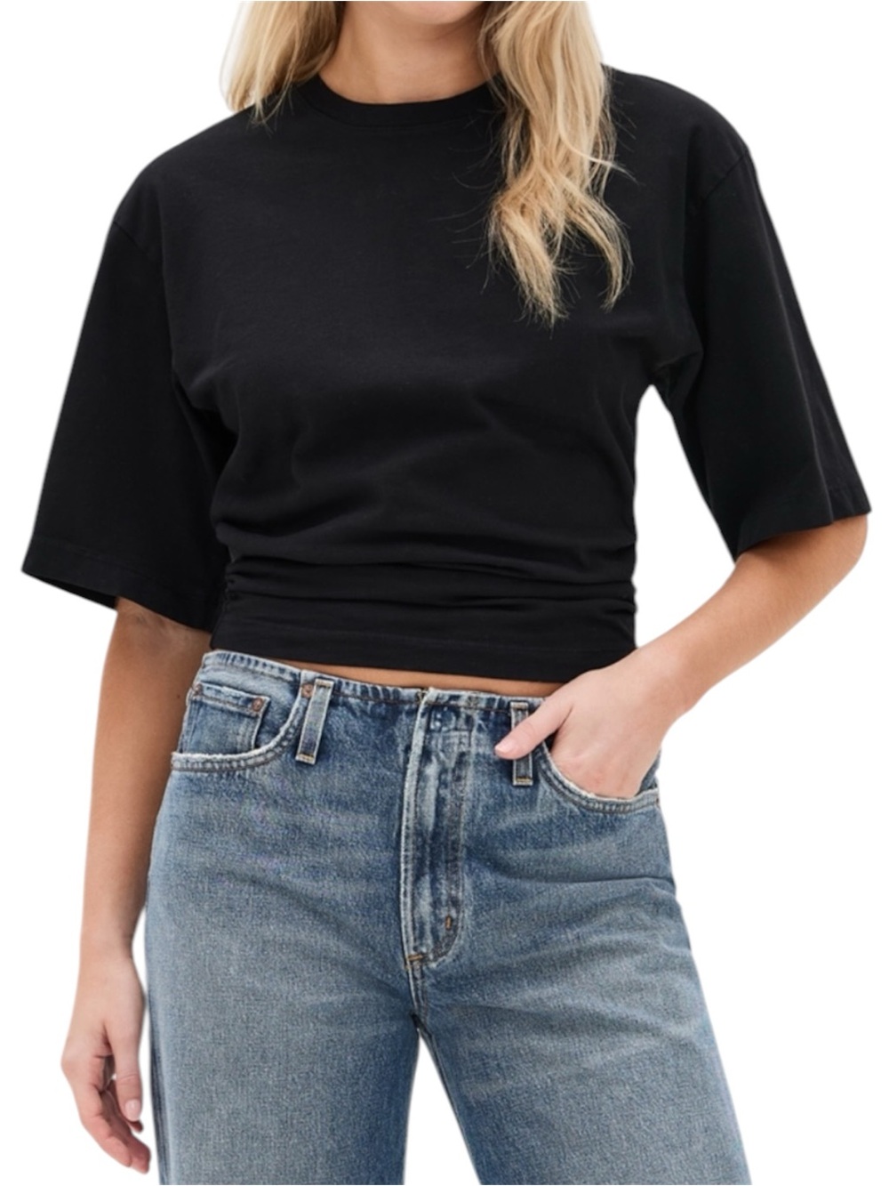 Agolde Black Shari Tee size Large